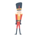 Isolated nutcracker soldiers cartoon Christmas character Vector