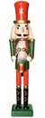 Isolated green nutcracker drummer side view Royalty Free Stock Photo