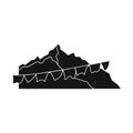 Vector illustration of alpinism and peak icon. Collection of alpinism and camp stock symbol for web. Royalty Free Stock Photo