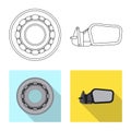 Isolated object of auto and part logo. Set of auto and car vector icon for stock. Royalty Free Stock Photo