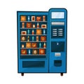 Isolated object of automat and vending icon. Collection of automat and food stock vector illustration.