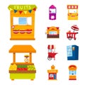 Isolated object of and booth icon. Collection of and vending stock symbol for web.