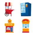Isolated object of and booth sign. Collection of and vending stock symbol for web.