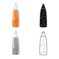 Isolated object of bottle and soda logo. Collection of bottle and tipple vector icon for stock.