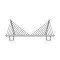 Isolated object of bridgework and bridge logo. Set of bridgework and landmark vector icon for stock. Royalty Free Stock Photo