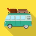 Isolated object of bus and recreation symbol. Graphic of bus and motorhome vector icon for stock.