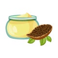 Isolated object of cacao and butter icon. Collection of cacao and nougat stock vector illustration.