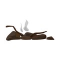 Isolated object of campfire and woodpile icon. Set of campfire and smoke vector icon for stock.