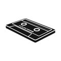 Isolated object of cassette and audio symbol. Graphic of cassette and tape stock vector illustration.