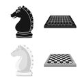 Isolated object of checkmate and thin icon. Set of checkmate and target vector icon for stock. Royalty Free Stock Photo