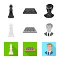 Isolated object of checkmate and thin logo. Collection of checkmate and target vector icon for stock. Royalty Free Stock Photo
