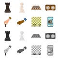 Isolated object of checkmate and thin symbol. Collection of checkmate and target vector icon for stock. Royalty Free Stock Photo