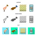 Isolated object of checkmate and thin symbol. Collection of checkmate and target vector icon for stock. Royalty Free Stock Photo