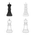 Isolated object of checkmate and thin symbol. Collection of checkmate and target vector icon for stock. Royalty Free Stock Photo