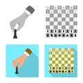 Isolated object of checkmate and thin symbol. Collection of checkmate and target vector icon for stock. Royalty Free Stock Photo