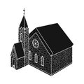 Isolated object of church and catholic sign. Collection of church and medieval vector icon for stock. Royalty Free Stock Photo