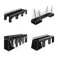 Isolated object of construct and side logo. Set of construct and architecture vector icon for stock. Royalty Free Stock Photo