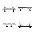Vector illustration of construct and side symbol. Collection of construct and bridge vector icon for stock. Royalty Free Stock Photo