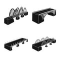 Isolated object of construct and side symbol. Set of construct and architecture vector icon for stock. Royalty Free Stock Photo