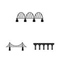 Isolated object of construct and side symbol. Set of construct and bridge vector icon for stock. Royalty Free Stock Photo