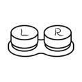 Vector illustration of container and lenses icon. Graphic of container and contact vector icon for stock. Royalty Free Stock Photo