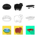 Vector illustration of cookout and wildlife icon. Collection of cookout and rest stock vector illustration.