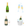 Isolated object of cork and new icon. Collection of cork and wine vector icon for stock. Royalty Free Stock Photo