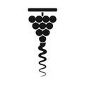 Vector illustration of corkscrew-spin and wine icon. Web element of corkscrew-spin and screw stock vector illustration. Royalty Free Stock Photo