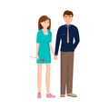 Vector illustration of couple and young icon. Collection of couple and husband vector icon for stock.