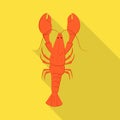 Isolated object of crayfish  and lobster sign. Set of crayfish  and boiled stock vector illustration. Royalty Free Stock Photo