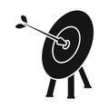 Isolated object of dartboard and dart sign. Web element of dartboard and aim stock symbol for web. Royalty Free Stock Photo