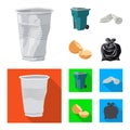 Isolated object of dump  and sort logo. Set of dump  and junk vector icon for stock. Royalty Free Stock Photo