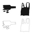 Isolated object of dump and sort logo. Set of dump and junk vector icon for stock. Royalty Free Stock Photo