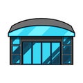 Vector illustration of emporium and shop icon. Collection of emporium and window stock symbol for web.