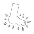 Isolated object of foot and flatfoot icon. Set of foot and anatomy vector icon for stock.