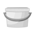 Isolated object of gardening and bucketful icon. Collection of gardening and housework stock vector illustration.