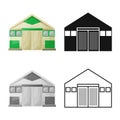 Isolated object of hangar and depot logo. Web element of hangar and storage vector icon for stock.