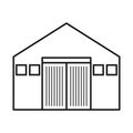 Isolated object of hangar and depot sign. Graphic of hangar and storage stock symbol for web.
