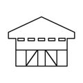 Vector illustration of hangar and garage icon. Web element of hangar and depot stock vector illustration.