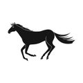 Isolated object of horse and hippodrome logo. Collection of horse and jumping stock vector illustration. Royalty Free Stock Photo