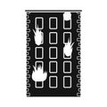 Isolated object of house and flame icon. Collection of house and multistorey stock symbol for web.