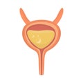 Isolated object of incontinence and bladder symbol. Set of incontinence and urine vector icon for stock.
