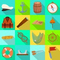 Isolated object of journey and seafaring logo. Collection of journey and vintage vector icon for stock. Royalty Free Stock Photo
