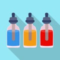 Vector illustration of liquid and vaping symbol. Set of liquid and bottle stock vector illustration.