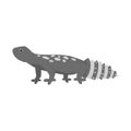 Isolated object of lizard and blue sign. Set of lizard and crawl vector icon for stock. Royalty Free Stock Photo