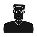 Isolated object of man and young icon. Collection of man and head stock symbol for web.