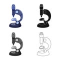 Isolated object of microscope and lab sign. Set of microscope and device stock symbol for web. Royalty Free Stock Photo