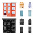 Vector illustration of municipal and center icon. Collection of municipal and estate stock vector illustration. Royalty Free Stock Photo