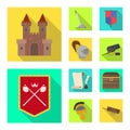 Isolated object of old and culture symbol. Collection of old and renaissance vector icon for stock. Royalty Free Stock Photo