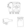 Isolated object of order and recycling icon. Collection of order and sort stock symbol for web. Royalty Free Stock Photo